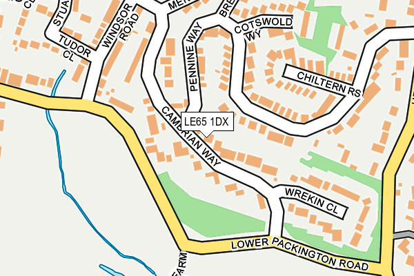 LE65 1DX map - OS OpenMap – Local (Ordnance Survey)