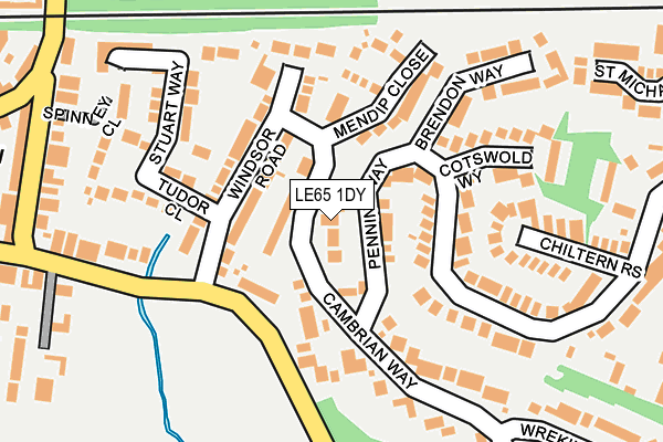 LE65 1DY map - OS OpenMap – Local (Ordnance Survey)