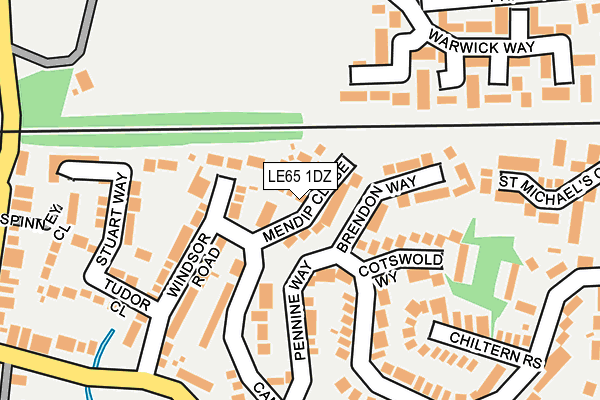 LE65 1DZ map - OS OpenMap – Local (Ordnance Survey)
