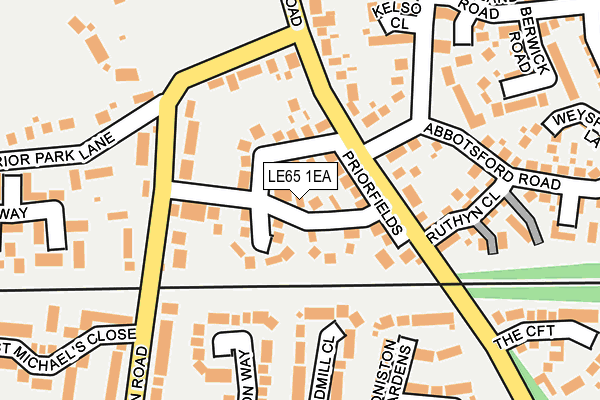 LE65 1EA map - OS OpenMap – Local (Ordnance Survey)