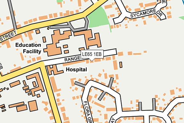 LE65 1EB map - OS OpenMap – Local (Ordnance Survey)