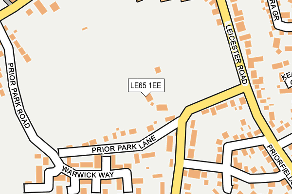LE65 1EE map - OS OpenMap – Local (Ordnance Survey)