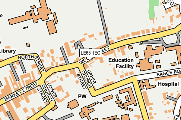 LE65 1EG map - OS OpenMap – Local (Ordnance Survey)