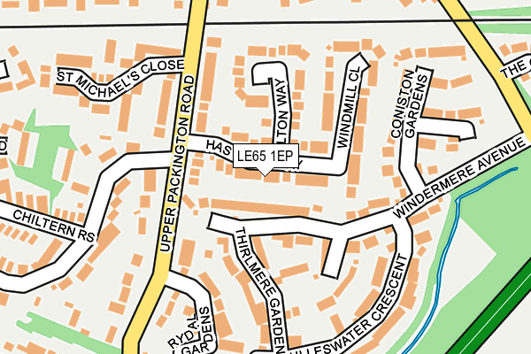 LE65 1EP map - OS OpenMap – Local (Ordnance Survey)