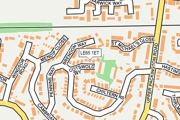 LE65 1ET map - OS OpenMap – Local (Ordnance Survey)