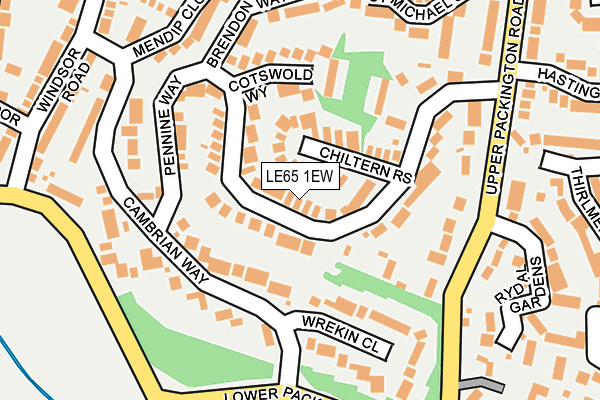 LE65 1EW map - OS OpenMap – Local (Ordnance Survey)