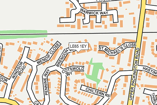 LE65 1EY map - OS OpenMap – Local (Ordnance Survey)