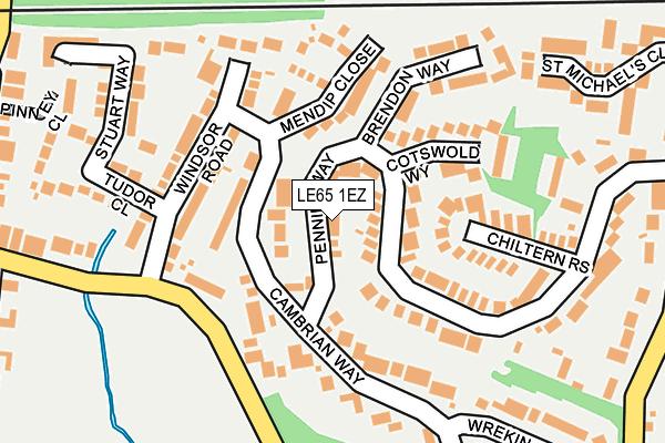 LE65 1EZ map - OS OpenMap – Local (Ordnance Survey)
