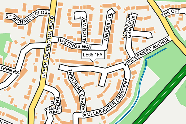 LE65 1FA map - OS OpenMap – Local (Ordnance Survey)