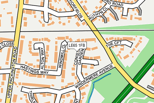 LE65 1FB map - OS OpenMap – Local (Ordnance Survey)