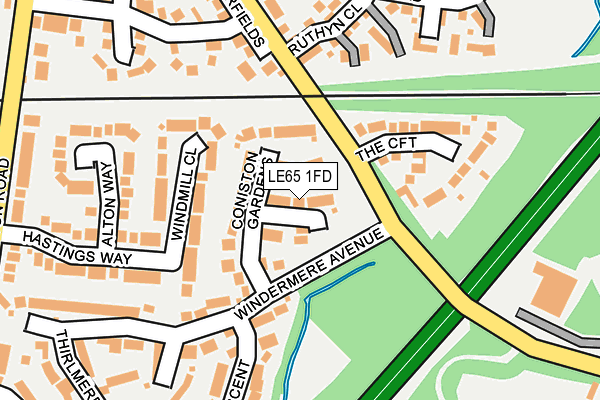 LE65 1FD map - OS OpenMap – Local (Ordnance Survey)