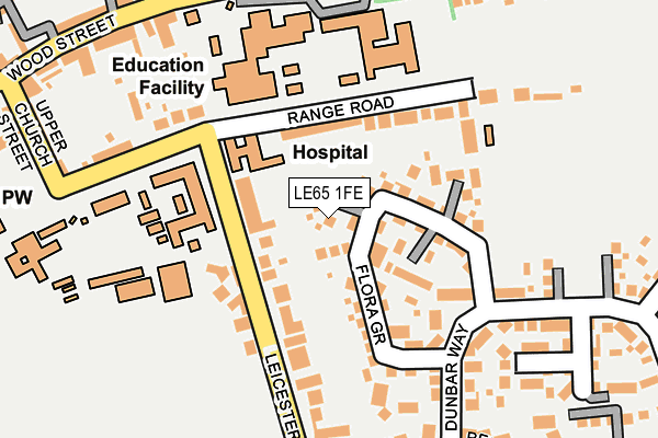 LE65 1FE map - OS OpenMap – Local (Ordnance Survey)