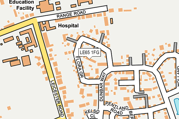 LE65 1FG map - OS OpenMap – Local (Ordnance Survey)