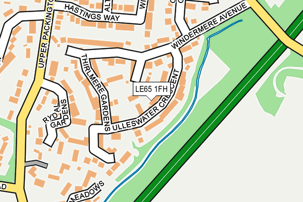 LE65 1FH map - OS OpenMap – Local (Ordnance Survey)