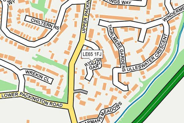 LE65 1FJ map - OS OpenMap – Local (Ordnance Survey)