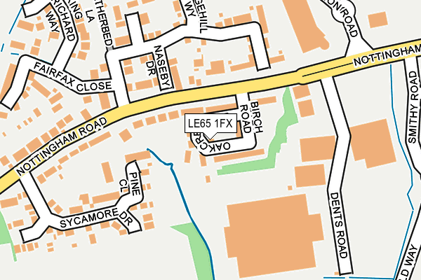 LE65 1FX map - OS OpenMap – Local (Ordnance Survey)