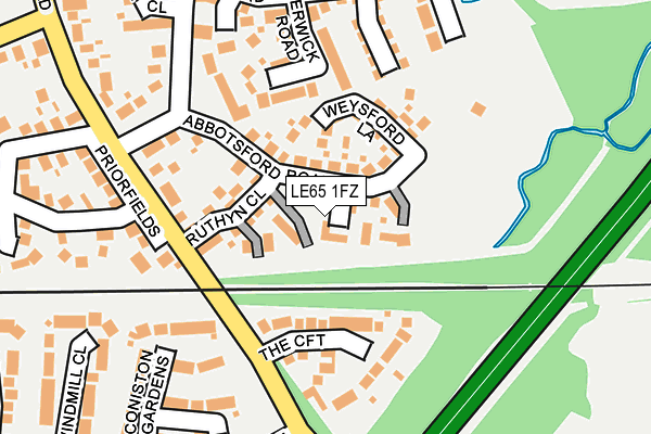 LE65 1FZ map - OS OpenMap – Local (Ordnance Survey)