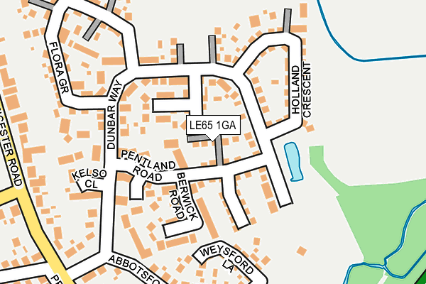 LE65 1GA map - OS OpenMap – Local (Ordnance Survey)