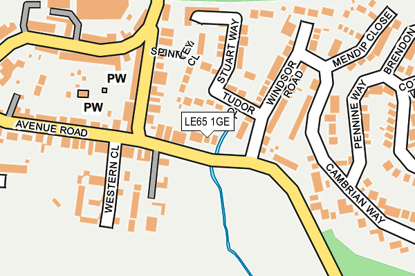 LE65 1GE map - OS OpenMap – Local (Ordnance Survey)