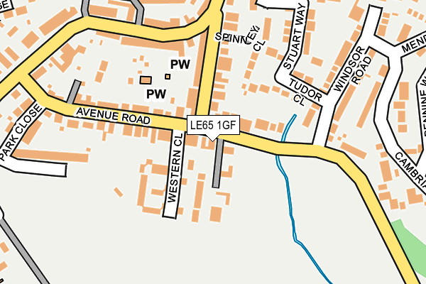 LE65 1GF map - OS OpenMap – Local (Ordnance Survey)