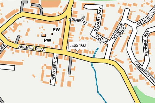 LE65 1GJ map - OS OpenMap – Local (Ordnance Survey)