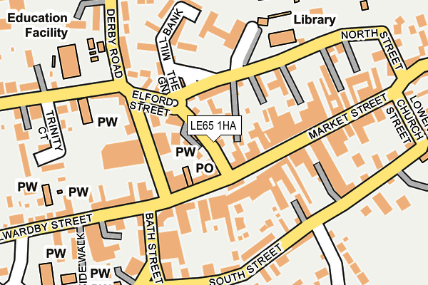 LE65 1HA map - OS OpenMap – Local (Ordnance Survey)