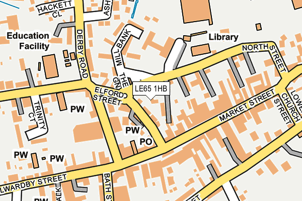 LE65 1HB map - OS OpenMap – Local (Ordnance Survey)