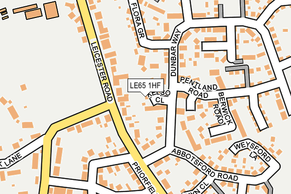 LE65 1HF map - OS OpenMap – Local (Ordnance Survey)
