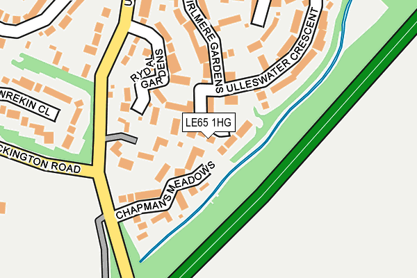LE65 1HG map - OS OpenMap – Local (Ordnance Survey)