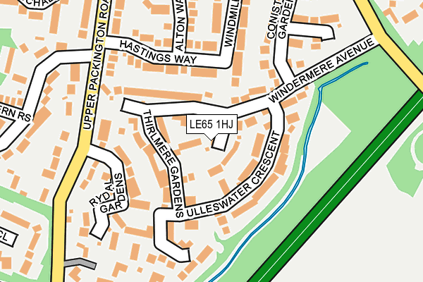LE65 1HJ map - OS OpenMap – Local (Ordnance Survey)