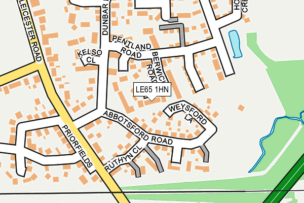 LE65 1HN map - OS OpenMap – Local (Ordnance Survey)
