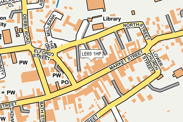LE65 1HP map - OS OpenMap – Local (Ordnance Survey)