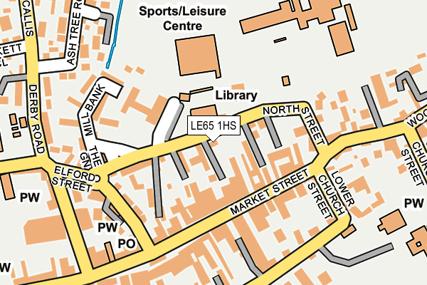 LE65 1HS map - OS OpenMap – Local (Ordnance Survey)
