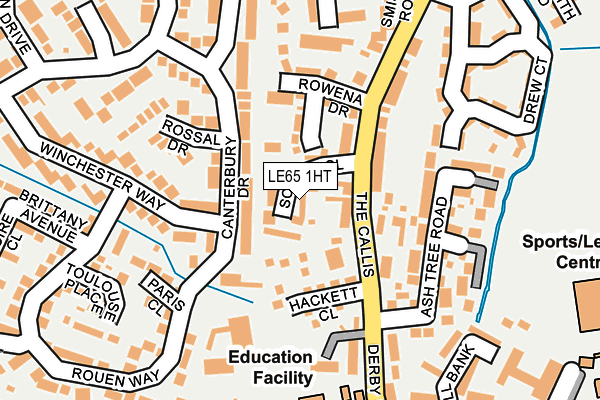LE65 1HT map - OS OpenMap – Local (Ordnance Survey)