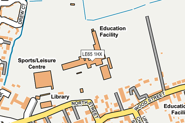 LE65 1HX map - OS OpenMap – Local (Ordnance Survey)