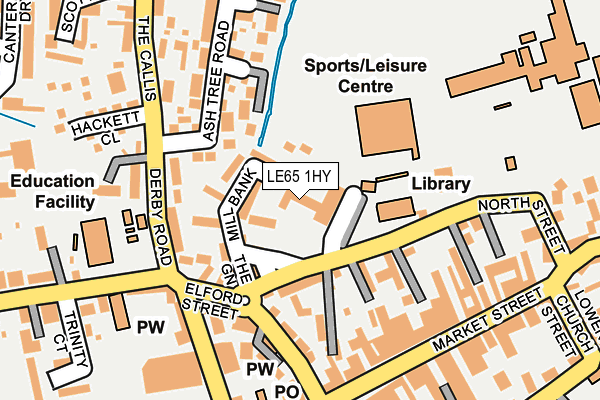 LE65 1HY map - OS OpenMap – Local (Ordnance Survey)
