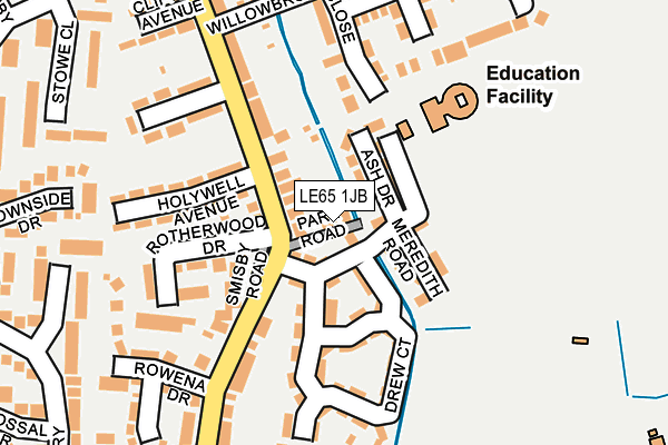 LE65 1JB map - OS OpenMap – Local (Ordnance Survey)