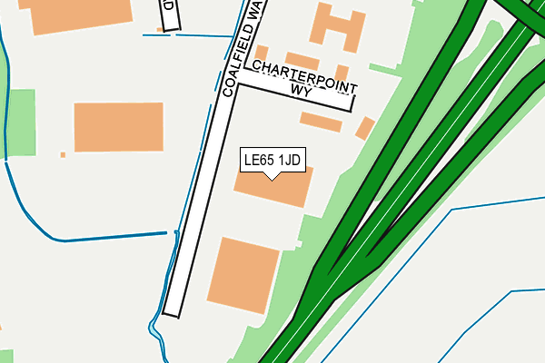 LE65 1JD map - OS OpenMap – Local (Ordnance Survey)
