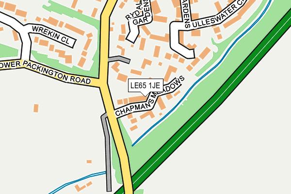 LE65 1JE map - OS OpenMap – Local (Ordnance Survey)
