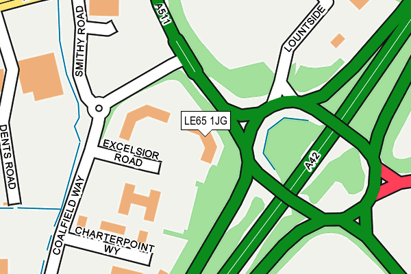 LE65 1JG map - OS OpenMap – Local (Ordnance Survey)
