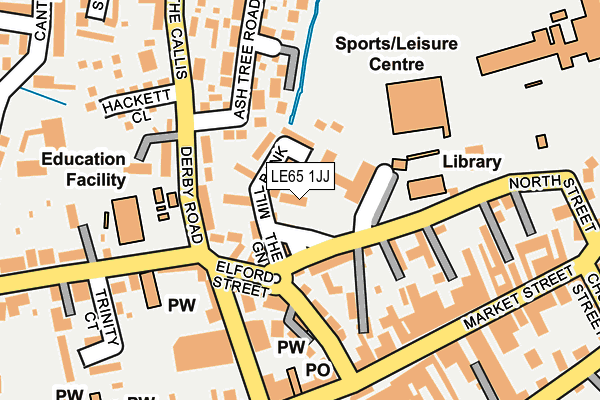 LE65 1JJ map - OS OpenMap – Local (Ordnance Survey)