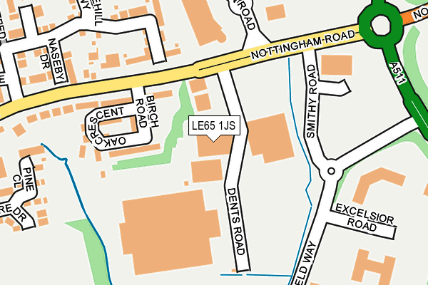 LE65 1JS map - OS OpenMap – Local (Ordnance Survey)