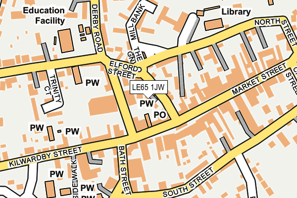 LE65 1JW map - OS OpenMap – Local (Ordnance Survey)