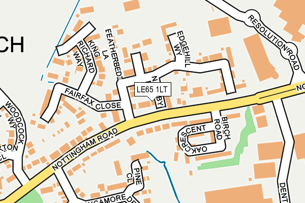 LE65 1LT map - OS OpenMap – Local (Ordnance Survey)