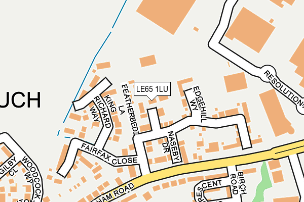 LE65 1LU map - OS OpenMap – Local (Ordnance Survey)