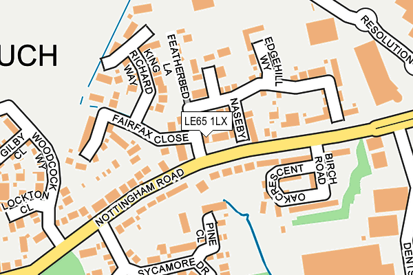 LE65 1LX map - OS OpenMap – Local (Ordnance Survey)