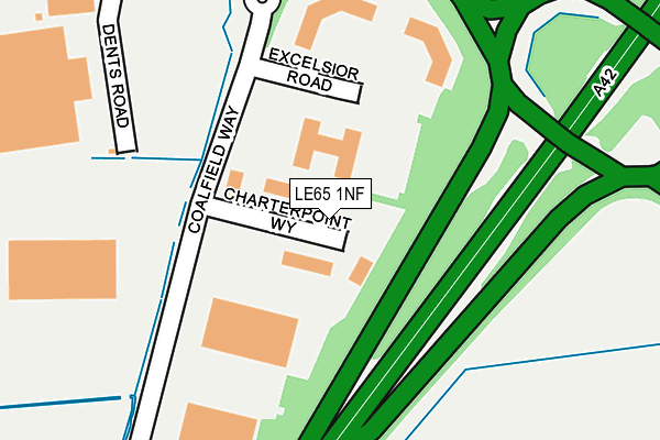 LE65 1NF map - OS OpenMap – Local (Ordnance Survey)