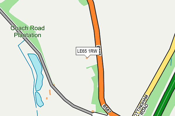 LE65 1RW map - OS OpenMap – Local (Ordnance Survey)