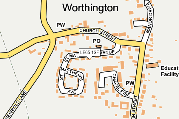 LE65 1SF map - OS OpenMap – Local (Ordnance Survey)