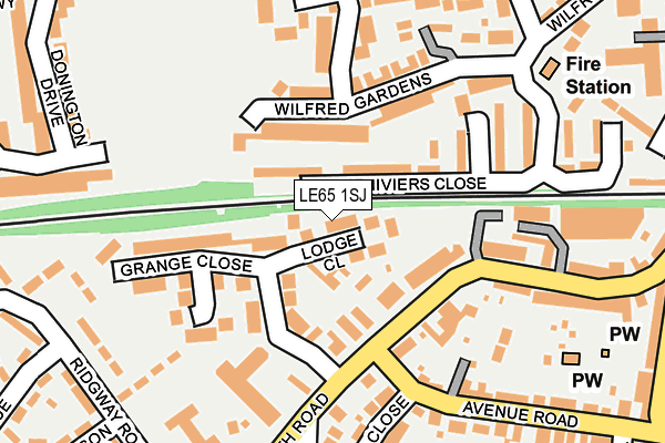 LE65 1SJ map - OS OpenMap – Local (Ordnance Survey)